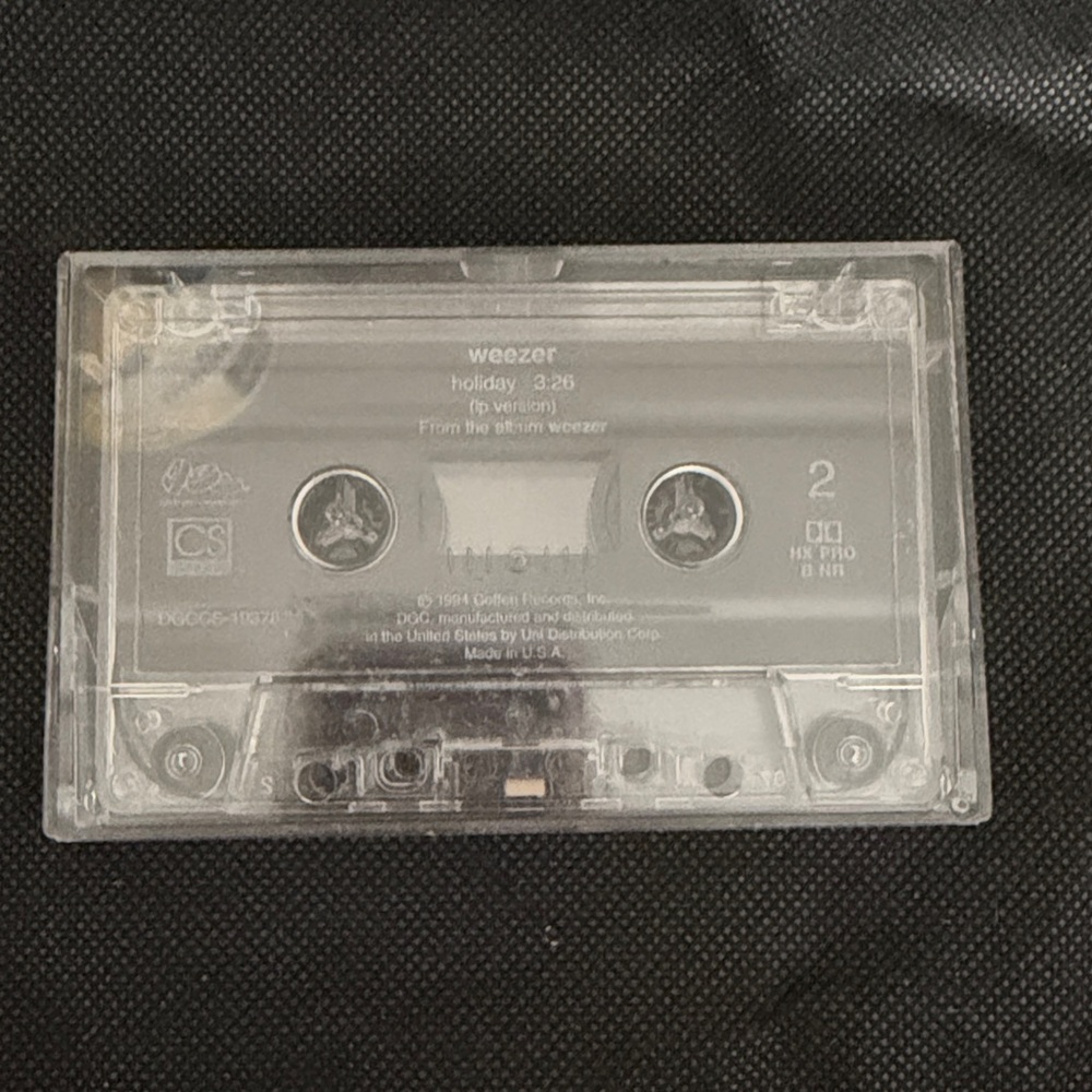 Vintage 1994’s cassette tape- Weezer- single Undone - The Sweater Song & Holiday - Picture 2 of 3